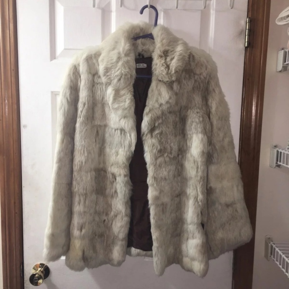 AUTHENTIC RABBIT FUR COAT